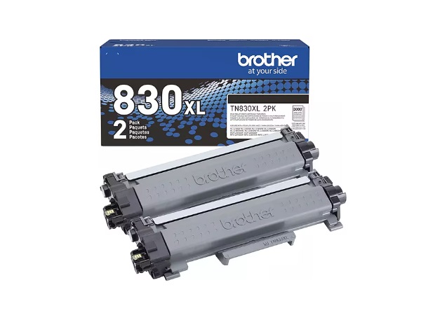 Brother TN830XL Dual Pack High Yield Black Toner Cartridge