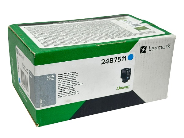 Lexmark 24B7511 Cyan Standard Yield Toner Cartridge